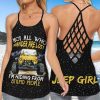 Jeep Girl I’m Hiding From Stupid People Criss Cross Tank Top – Legging 3d