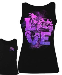 Amazing Love Jeep Flip Flop Purple Black Hoodie – Tank Top – Legging 3D