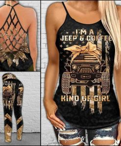 Jeep And Coffee Cross Tank Top – Legging 3d