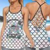 Jeep Hot Mermaid Flag Cross Tank Top – Legging 3d