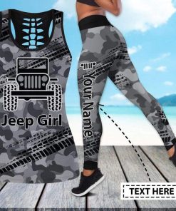 Jeep Girl Camo Hollow Tank Top – Legging 3D All Over Print