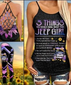 Jeep Girl 5 Things Cross Tank Top – Legging 3d