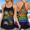 It’s Ok To Be Different Raibow Jeep Lgbt Cross Tank Top – Legging 3d