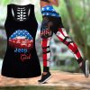 Gift For Mother American Jeep Girl Patriotism Hollow Tank Top – Legging 3D