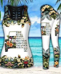 Jeep Girls Are Sunshine Mixed With A Little Hurricane Hollow Tank Top – Legging 3D