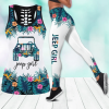 Gift For Mother Jeep Girl Green Tropical Hollow Tank Top – Legging 3D