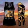 Girl Jeep Dog And Beach Hollow Tank Top – Legging 3d