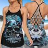 Jeep Skull Zero Fcks Given Cross Tank Top – Legging 3d
