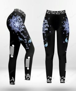 Jeep Snowflake Flower Leggings 3d