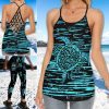 Jeep Turte Drop Water Blue Cross Tank Top – Legging 3d