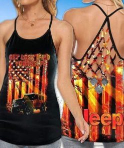 Jeep Get Lost Find Yourself Cross Tank Top – Legging 3d