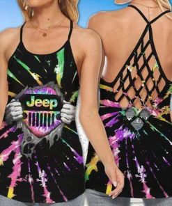 Jeep Hands Tie Dye Cross Tank Top – Legging 3d