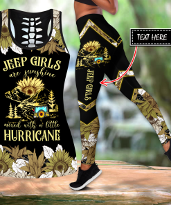 Customize Name Jeep Girl Are Sunshine Mixed With A Little Hurricane Combo Tank Top Legging TN TNA29032103