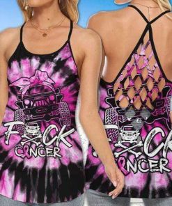 Jeep Fck Cancer Cross Tank Top – Legging 3d