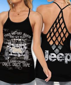Jeep Skull A Game Call Duct Duct Tape Cross Tank Top – Legging 3d