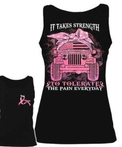 Jeep Breast Cancer It Takes Strength Tank Top – Legging 3D