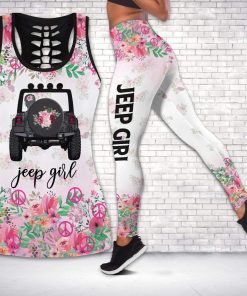 Jeep Girl Flower Hippie Hollow Tank Top – Legging 3D