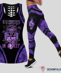 Gift For Jeep Lover Never Underestimate The Therapeutic Power Of Driving And Listening To Very Loud Music In A Jeep Tank Top And Leggings Set HG