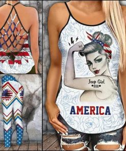 Jeep Girl America Cross Tank Top – Legging 3d