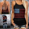 Jeep Dog Red White And Blue Cross Tank Top – Legging 3d