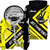 The Wave Jeep - Just Fkcn Send It - Custom Name Fleece Zip Hoodie - Yellow