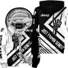 The Wave Jeep - Just Fkcn Send It - Custom Name Fleece Zip Hoodie - White V2