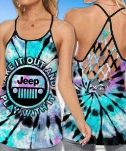 Jeep Take It Out And Play With It Cross Tank Top – Legging 3d