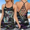 Love Jeep Mermaid Turtle Flip Flops Cross Tank Top – Legging 3d