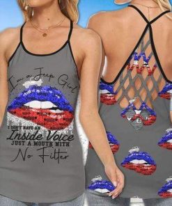 Jeep Girl Filter Lips Cross Tank Top – Legging 3d