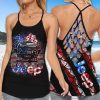 Jeep Mermaid 4th Of July Cross Tank Top – Legging 3d