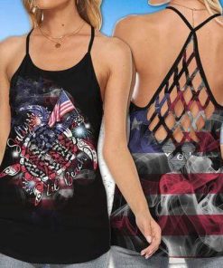 Jeep Love Salty Lil Beach Tutle In Independence Day Cross Tank Top – Legging 3d