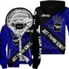 The Wave Jeep - Just Fkcn Send It - Custom Name Fleece Zip Hoodie - Navy V1