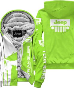 Premium Personalized Fleece Hoodie Custom Name Wrangler Jeep – Green 1
