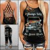 Jeep Always Take The Scenic Route Cross Tank Top – Legging 3d