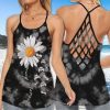 Jeep Choose Kind Daisy Cross Tank Top – Legging 3d