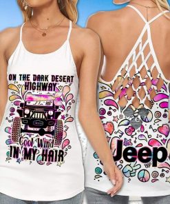 Jeep Tie Dye Hippie Cool Wind In My Hair Cross Tank Top – Legging 3d