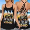 Jeep Surfing Board Cross Tank Top – Legging 3d
