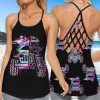 Some Jeep Girls Colorful Cross Tank Top – Legging 3d