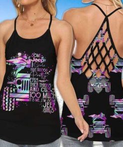 Some Jeep Girls Colorful Cross Tank Top – Legging 3d