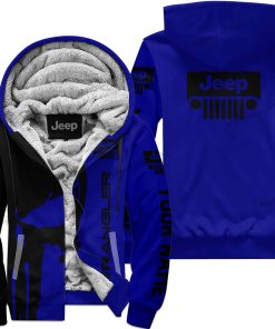 Premium Personalized Fleece Hoodie Custom Name Wrangler Jeep – Navy V1