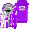 Premium Personalized Fleece Hoodie Custom Name Wrangler Jeep – Purple