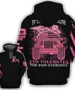 Jeep Breast Cancer It Takes Strength Hoodie – Legging 3d