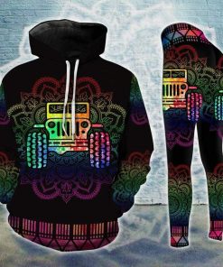 Jeep Mandala Rainbow Hoodie – Legging 3d