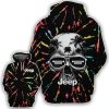Skull Jeep Palm Tree Skull Tie Dye Hoodie Or Cross Tank Top Or Legging 3d #Kv