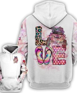 Love Jeep Pink White Hoodie – Legging 3d