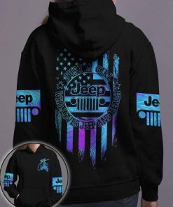 Just A Girl Who Loves Jeep And Beach Hologram Flag Hoodie – Legging 3d
