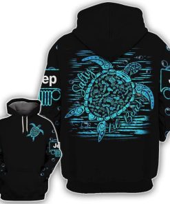 Jeep Turte Drop Water Blue Hoodie – Legging 3d