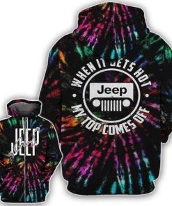 Jeep Tie Dye When It Gets Hot Hoodie – Legging 3d