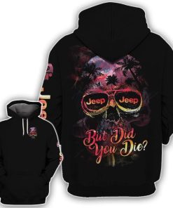 Jeep Skull Palm Tree Sunset Hoodie – Legging 3d