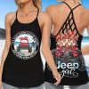 Jeep Loving Girl Cross Tank Top – Legging 3d